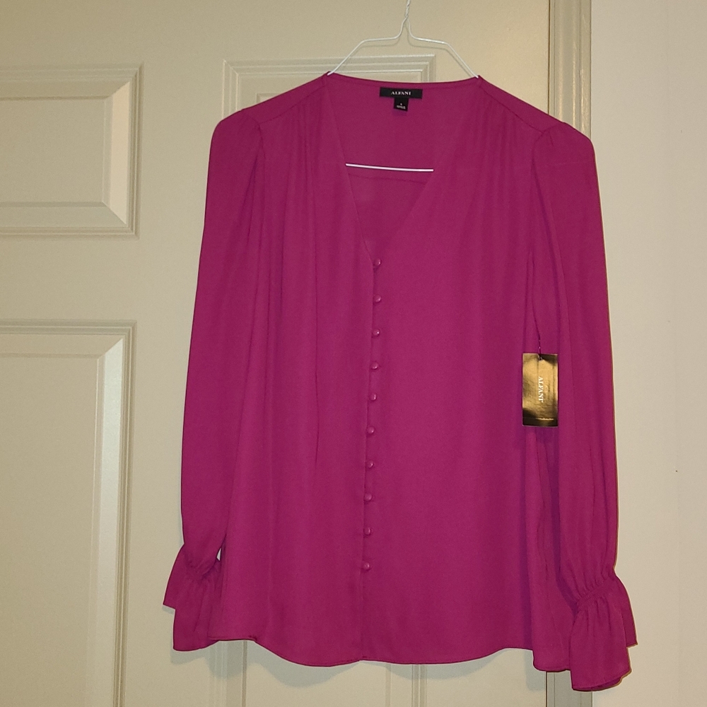 Cranberry pink alfani blouse